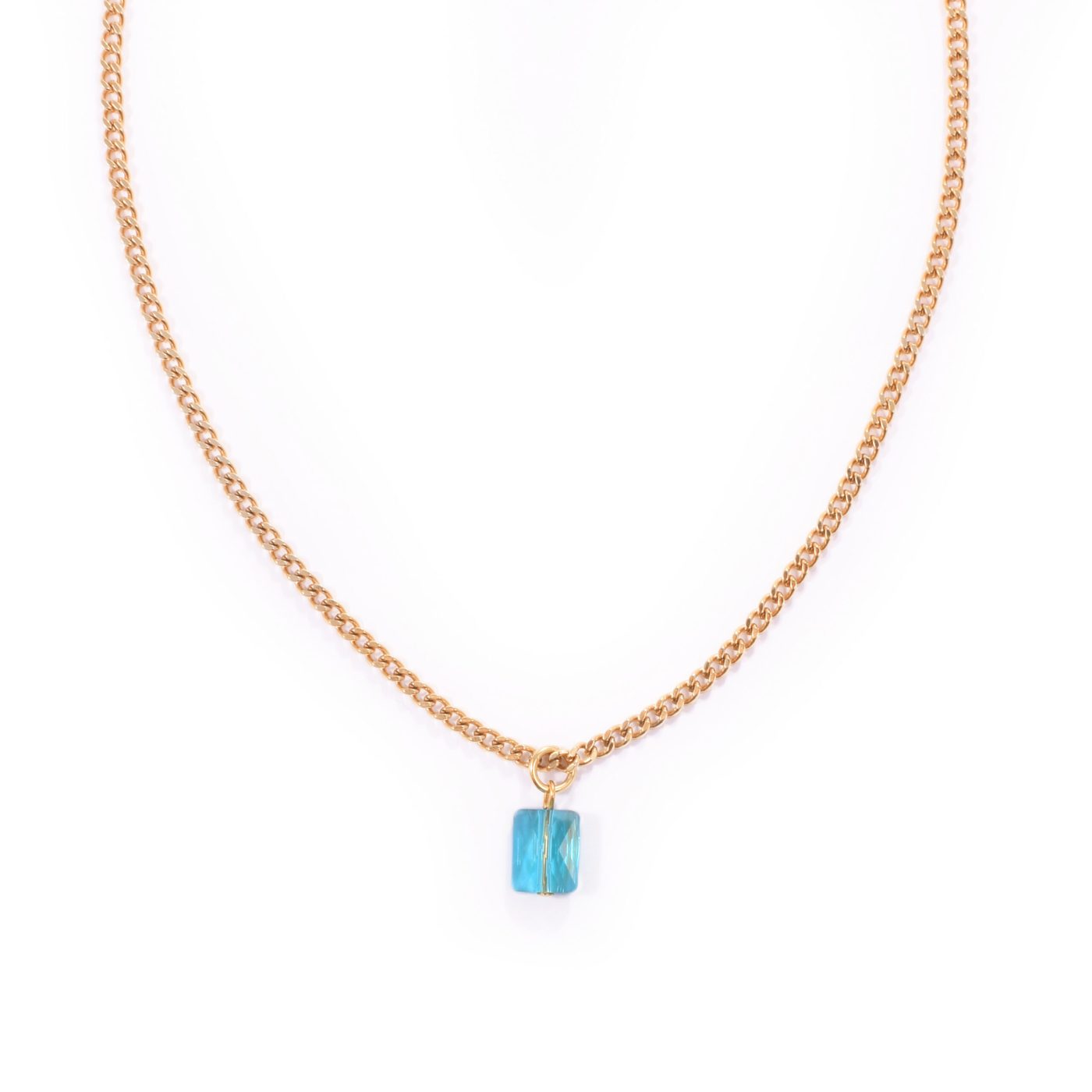 Złoty Naszyjnik Mare Light Turquoise