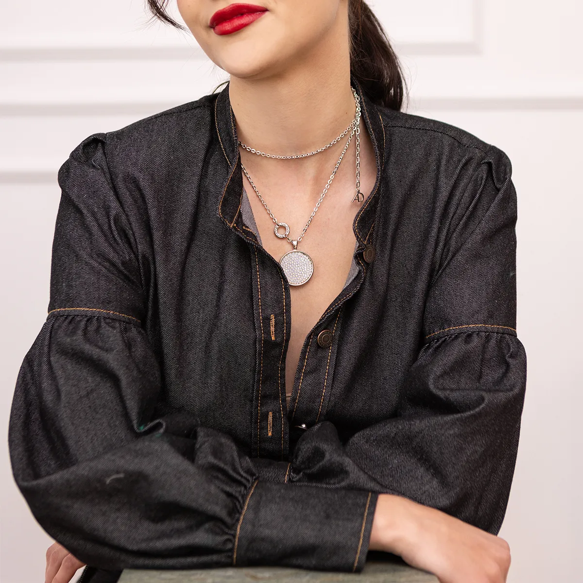 Naszyjnik Rock Latte srebrny