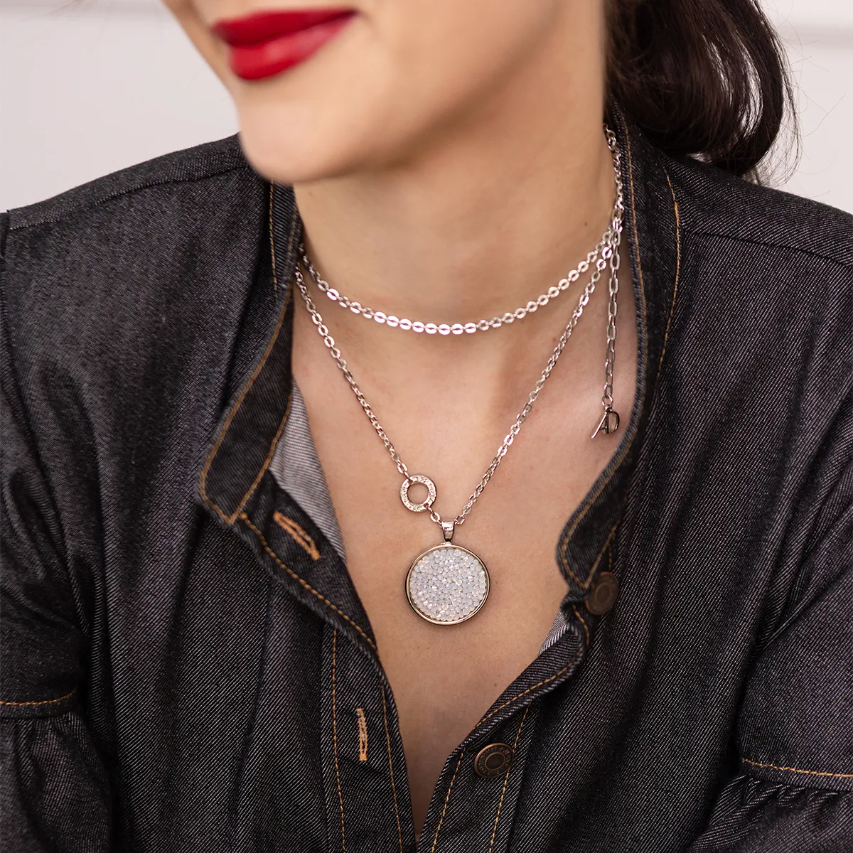 Naszyjnik Rock Latte srebrny