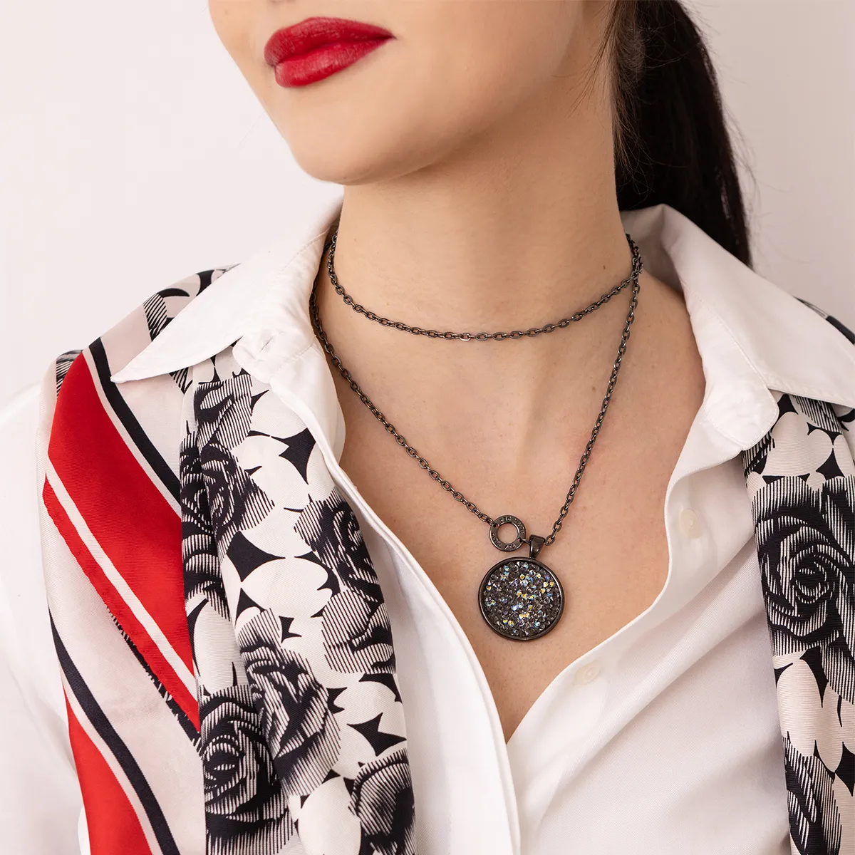 Naszyjnik Rock Multicolor Ciemny