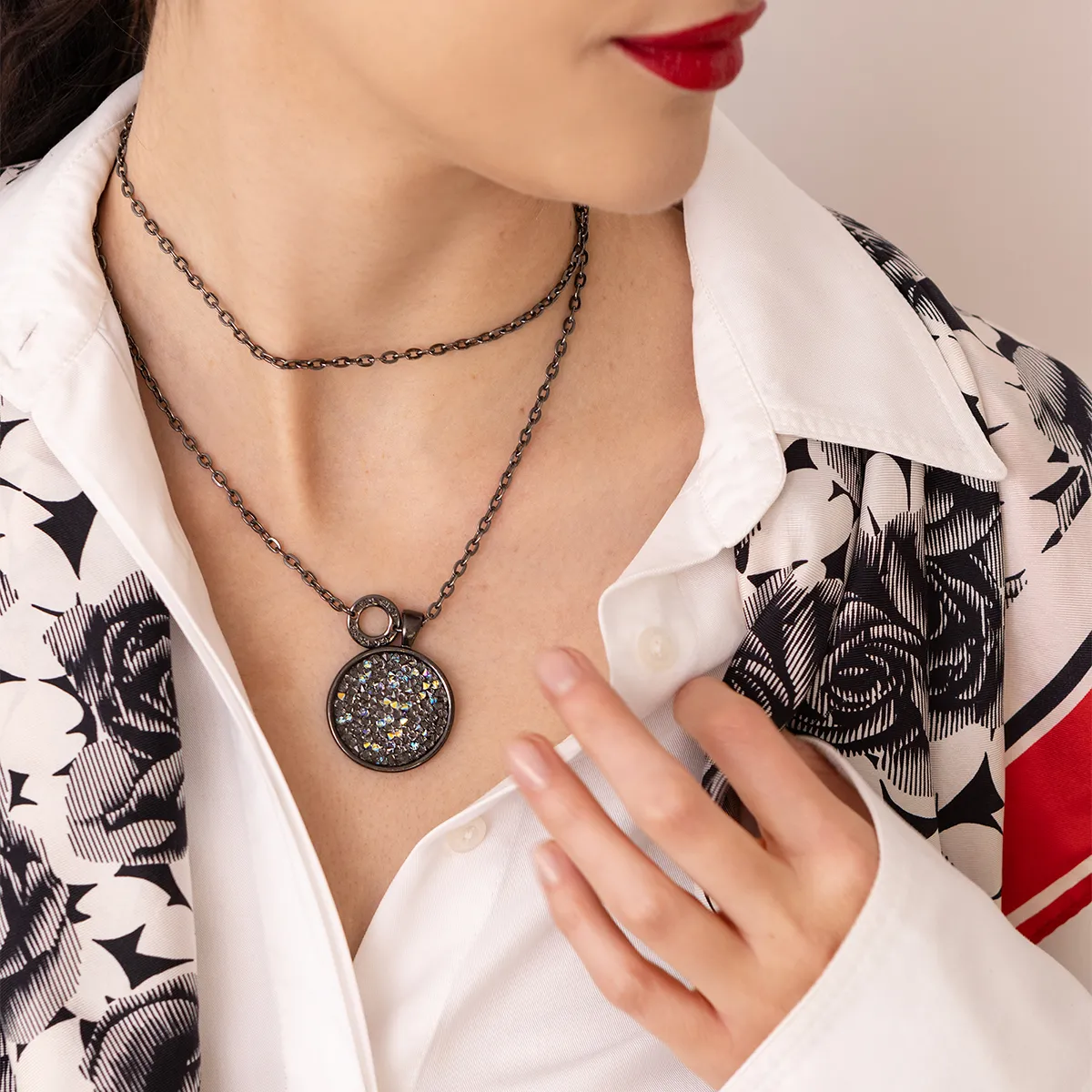 Naszyjnik Rock Multicolor Ciemny