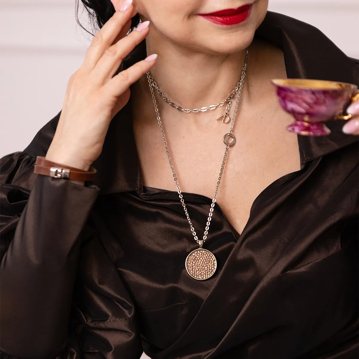 Naszyjnik Rock Tea Srebrny