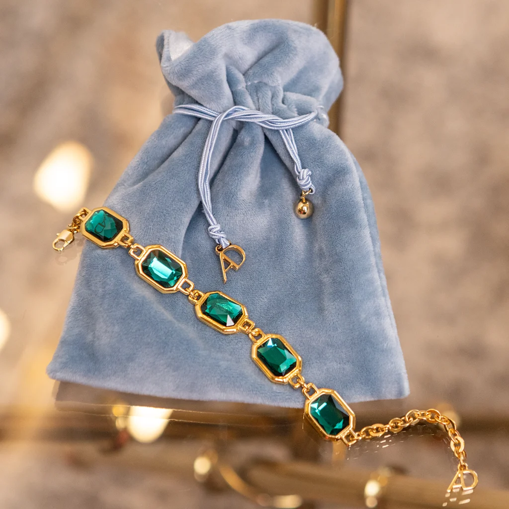 Bransoletka Aria Grande Emerald złota