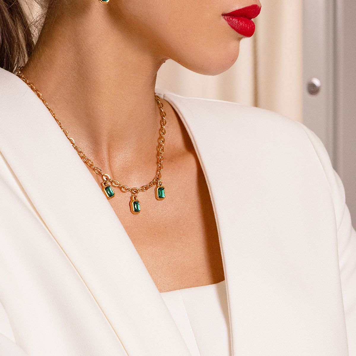 naszyjnik alba perle blue mini