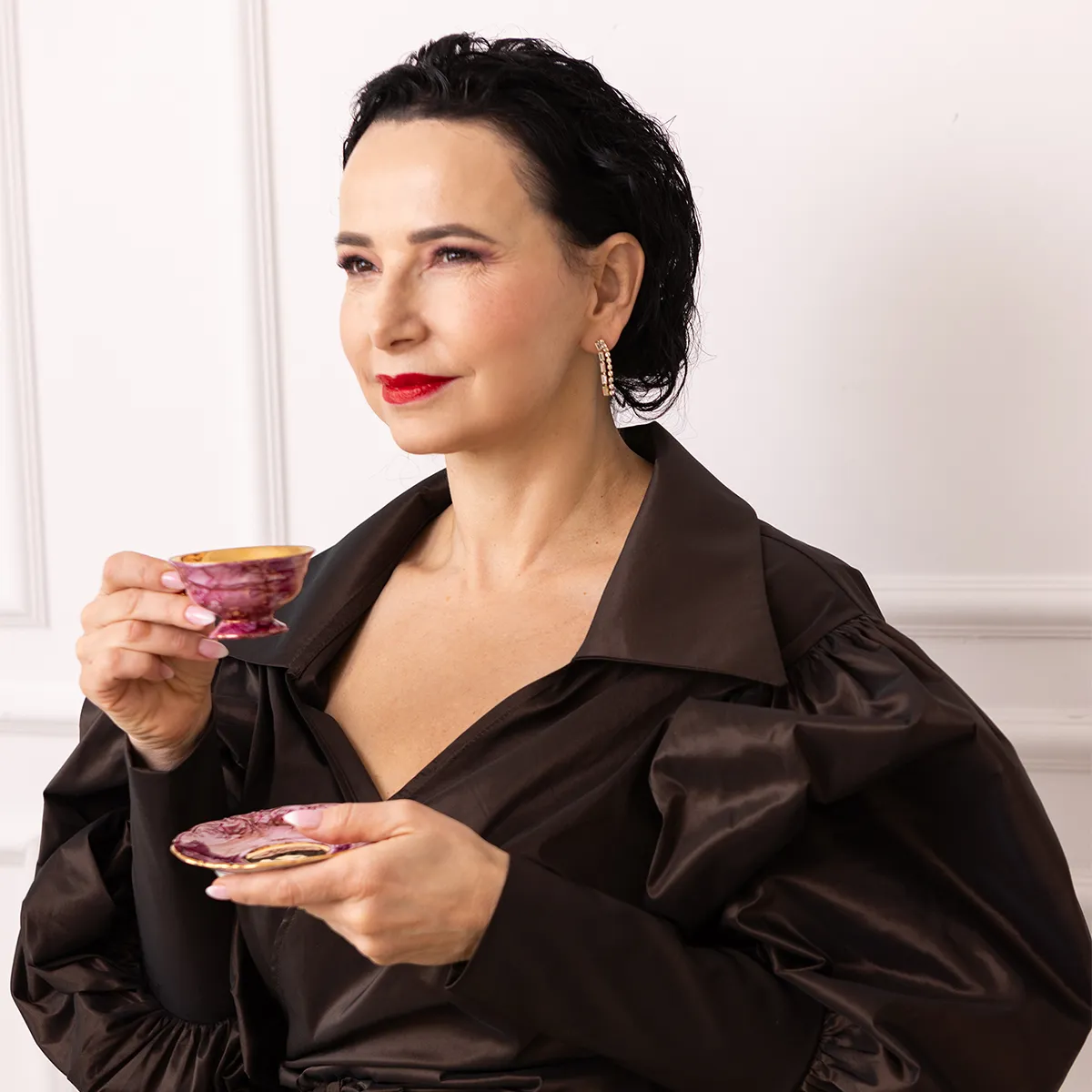 Kolczyki Livia Crystal złote - obrazek 5