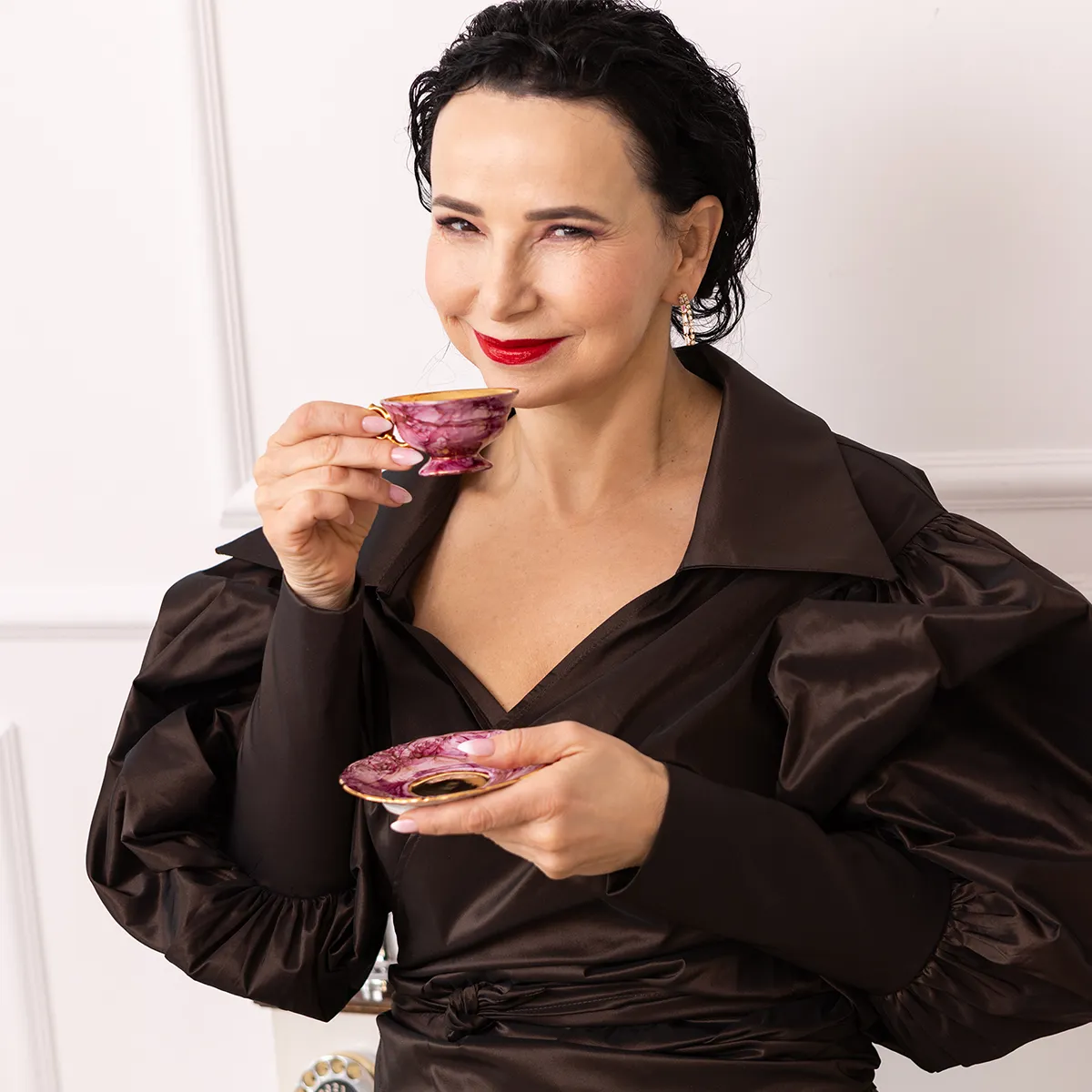 Kolczyki Livia Crystal złote - obrazek 4